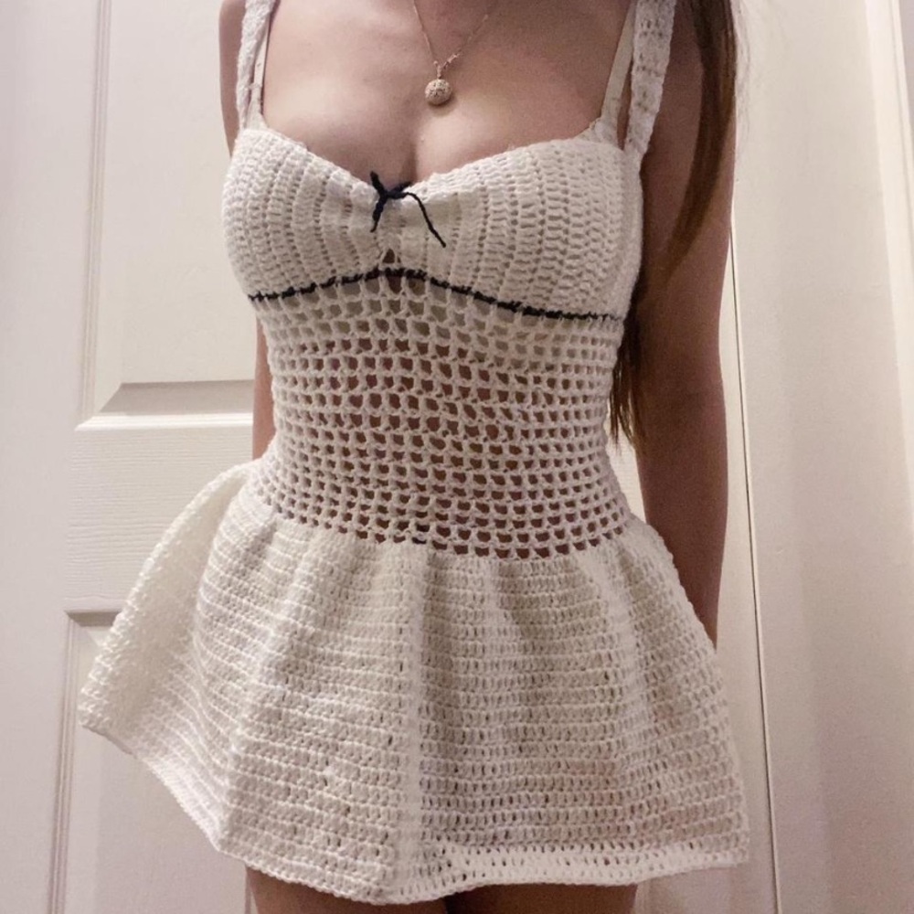 Handmade Crochet Mini Dress